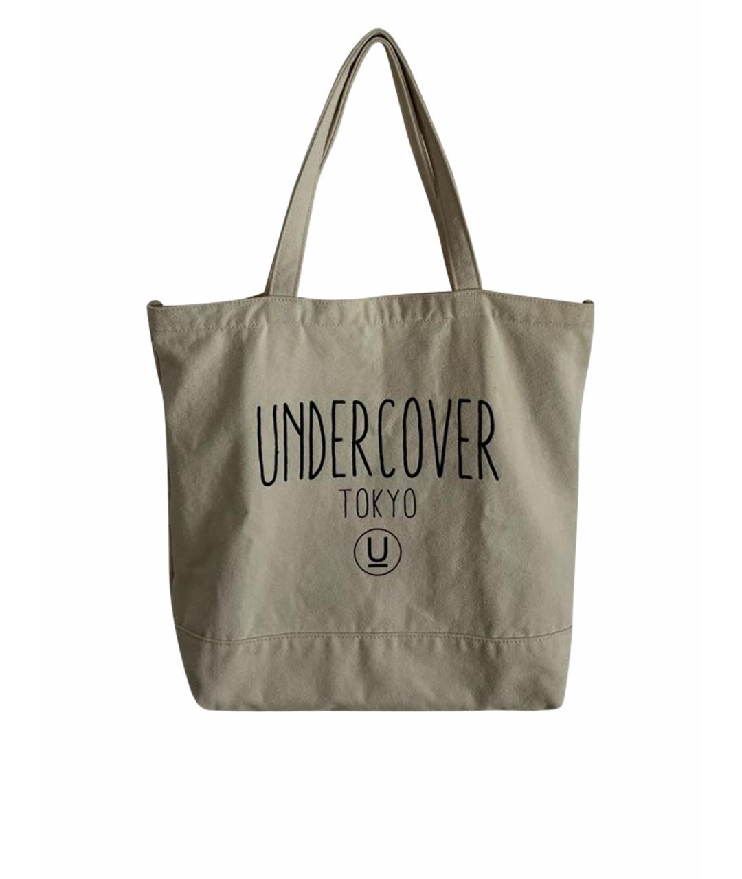 UNDERCOVER Бежевая хлопковая сумка тоут, фото 1