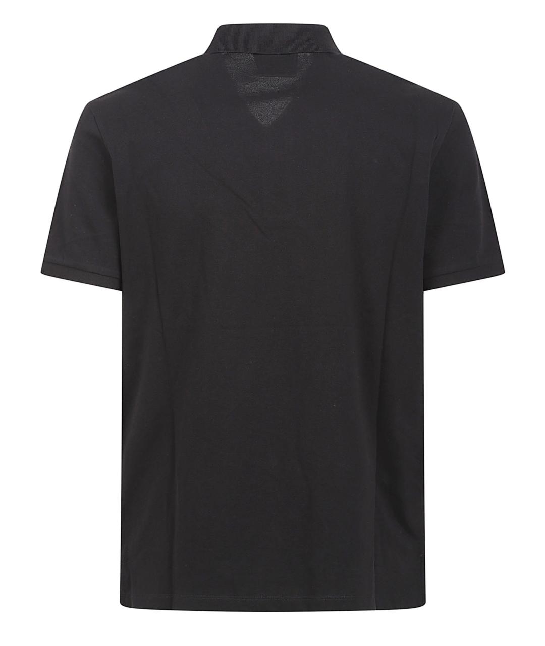 CP COMPANY Черное хлопковое поло с коротким рукавом, фото 3