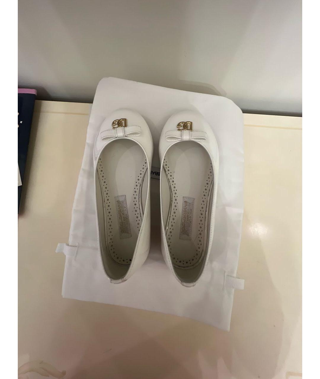 DOLCE&GABBANA Белые кожаные туфли, фото 3