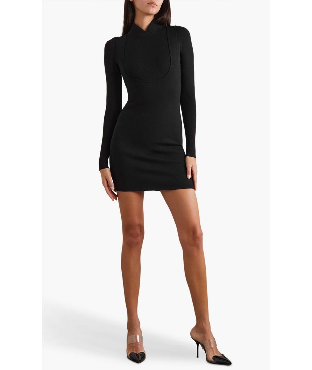 ALAIA Черное шерстяное повседневное платье, фото 2