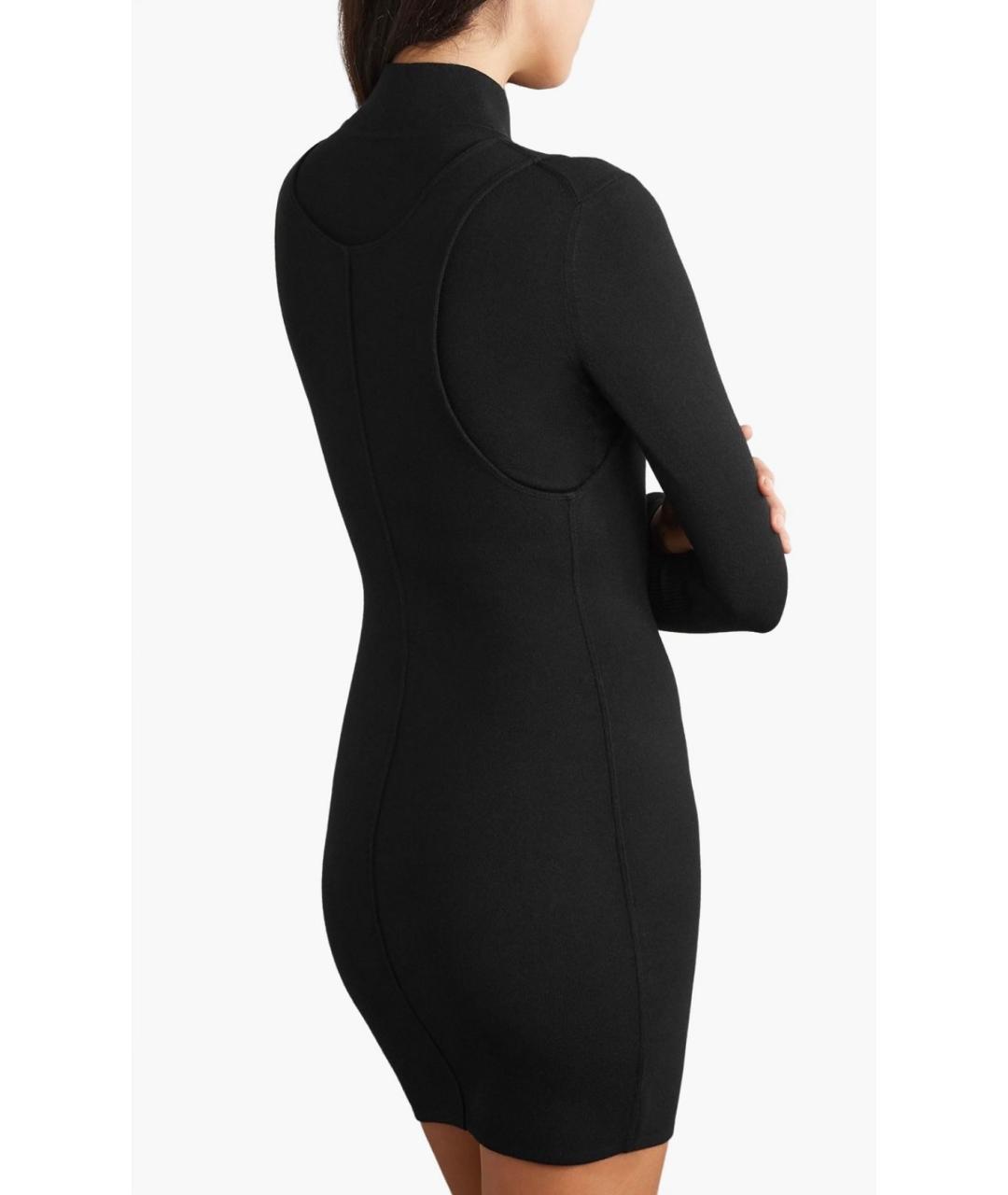 ALAIA Черное шерстяное повседневное платье, фото 3