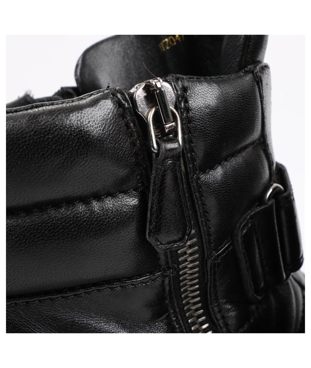 PRADA Черные кожаные ботильоны, фото 5