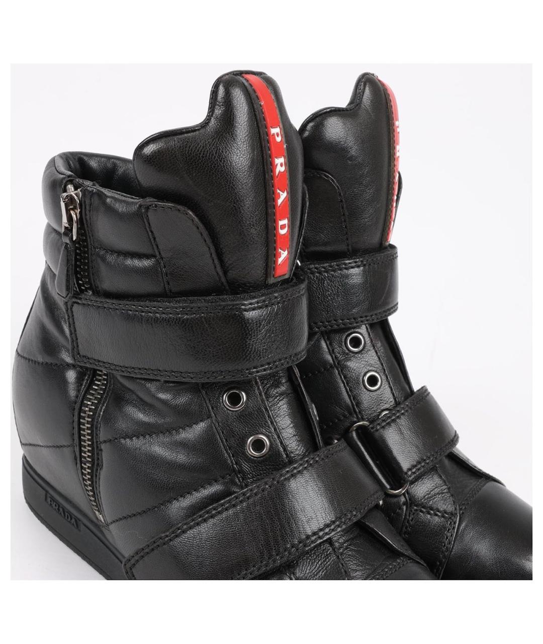 PRADA Черные кожаные ботильоны, фото 6