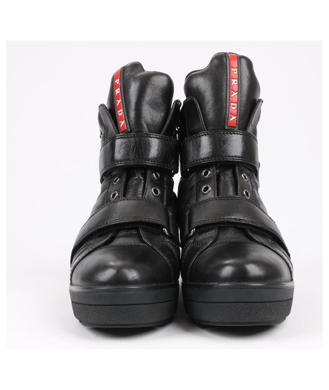 PRADA Черные кожаные ботильоны, фото 3