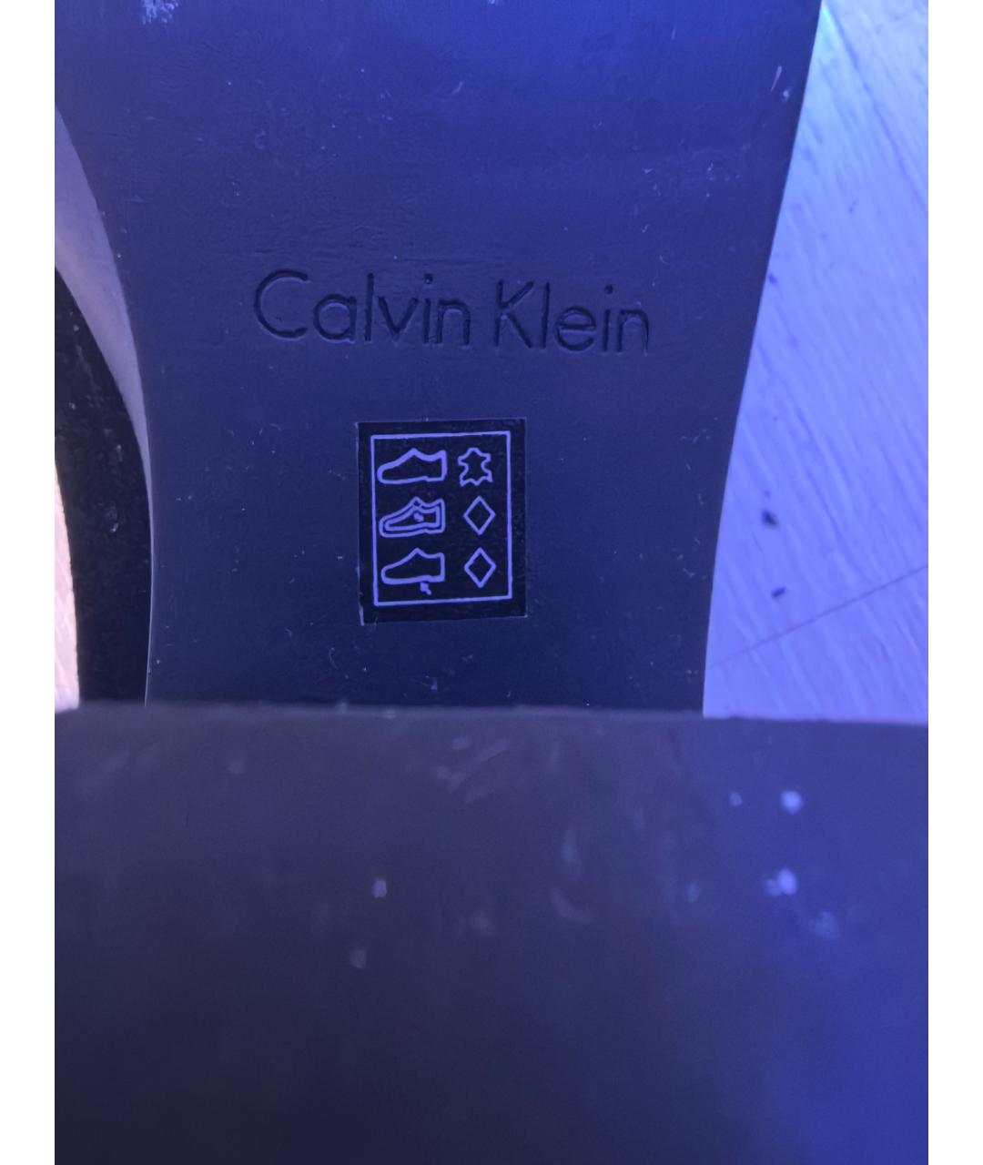 CALVIN KLEIN Черные замшевые ботильоны, фото 5