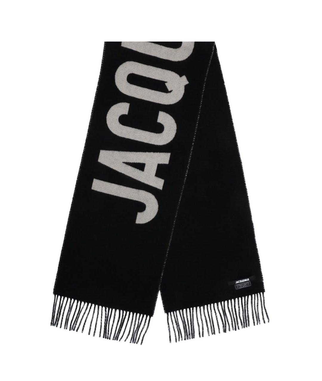 JACQUEMUS Черный шерстяной шарф, фото 1
