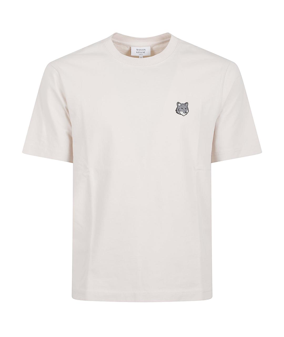 MAISON KITSUNE Белая хлопковая футболка, фото 1