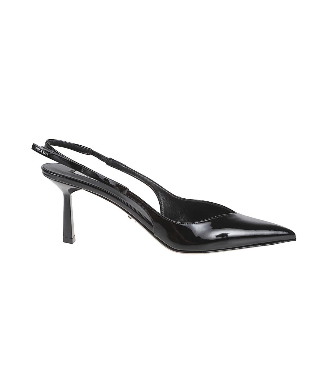 PRADA Черные кожаные туфли, фото 1