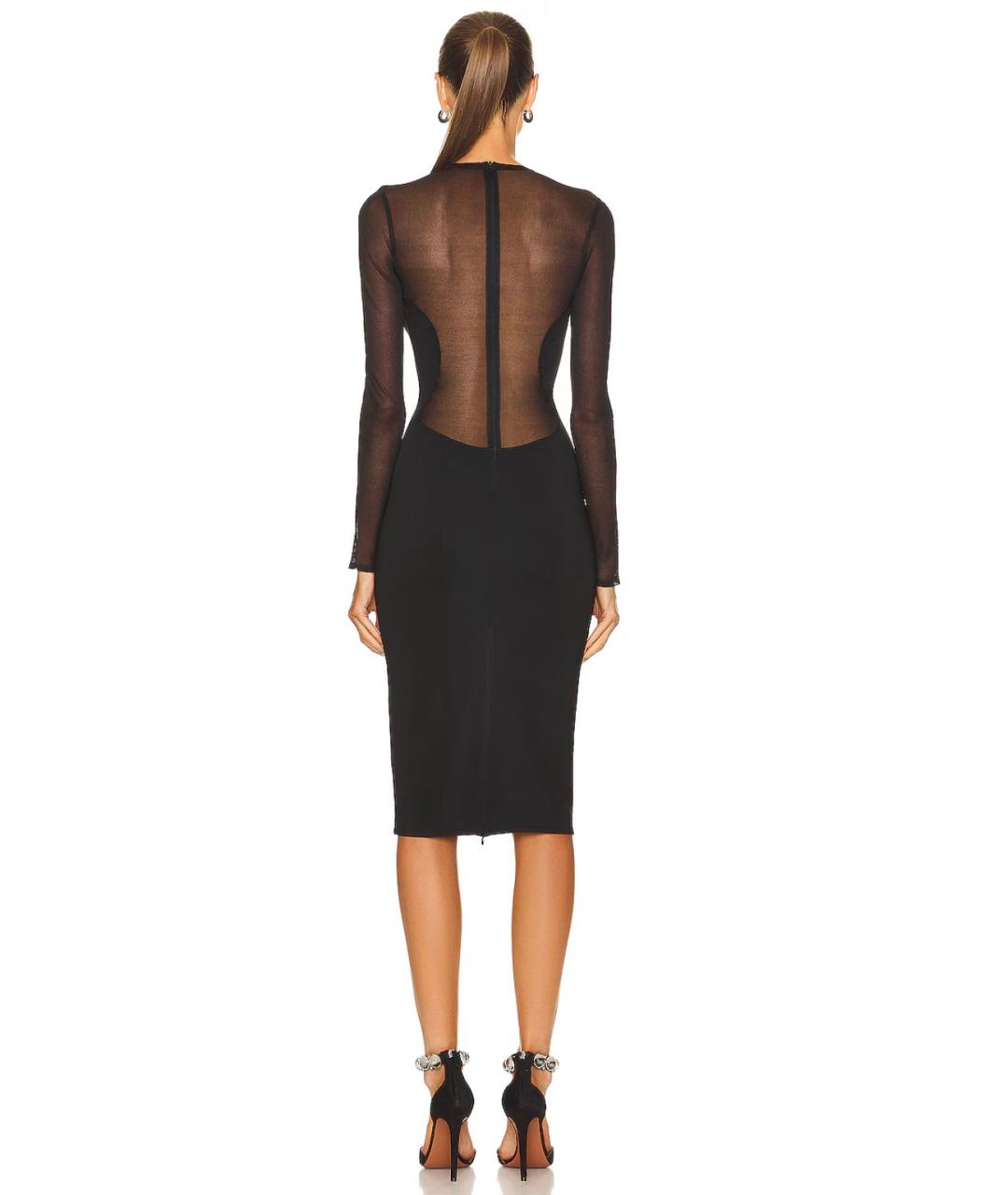 ALAIA Черное вискозное коктейльное платье, фото 4