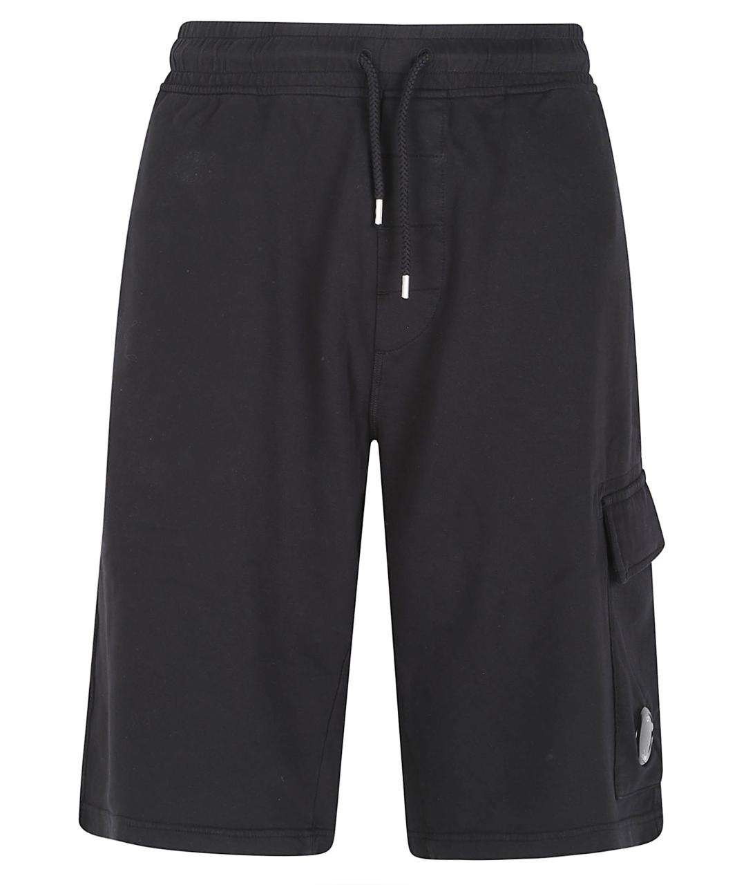 CP COMPANY Черные хлопковые шорты, фото 1