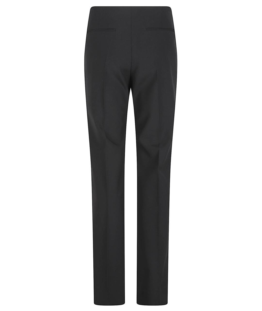 VALENTINO Черные шерстяные повседневные брюки, фото 3