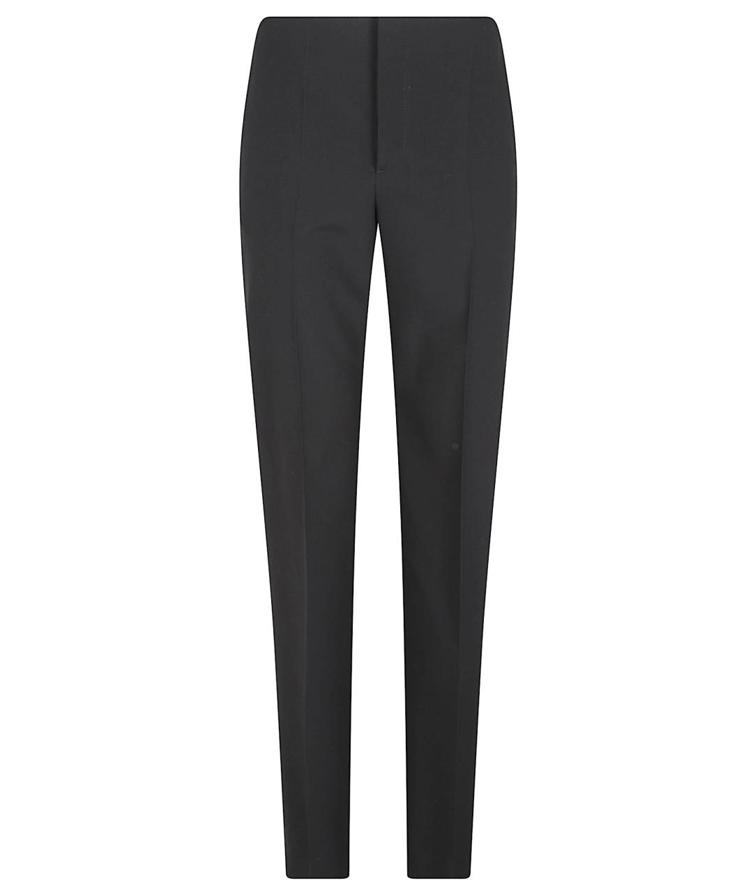 VALENTINO Черные шерстяные повседневные брюки, фото 1