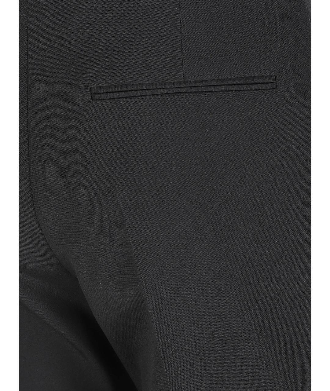 VALENTINO Черные шерстяные повседневные брюки, фото 2