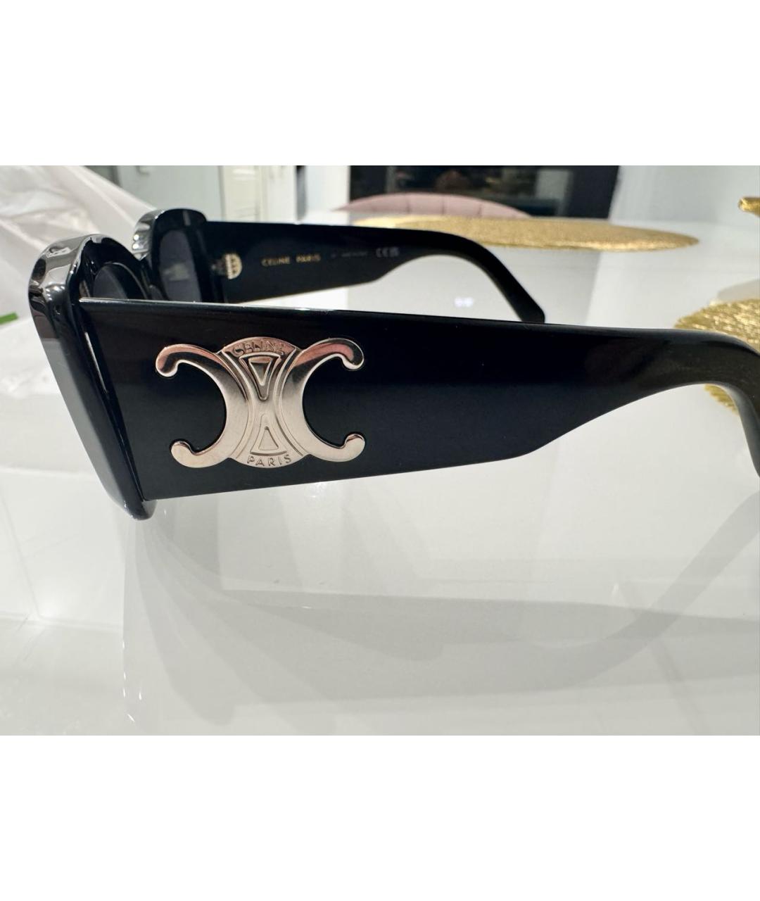 CELINE Черные пластиковые солнцезащитные очки, фото 2