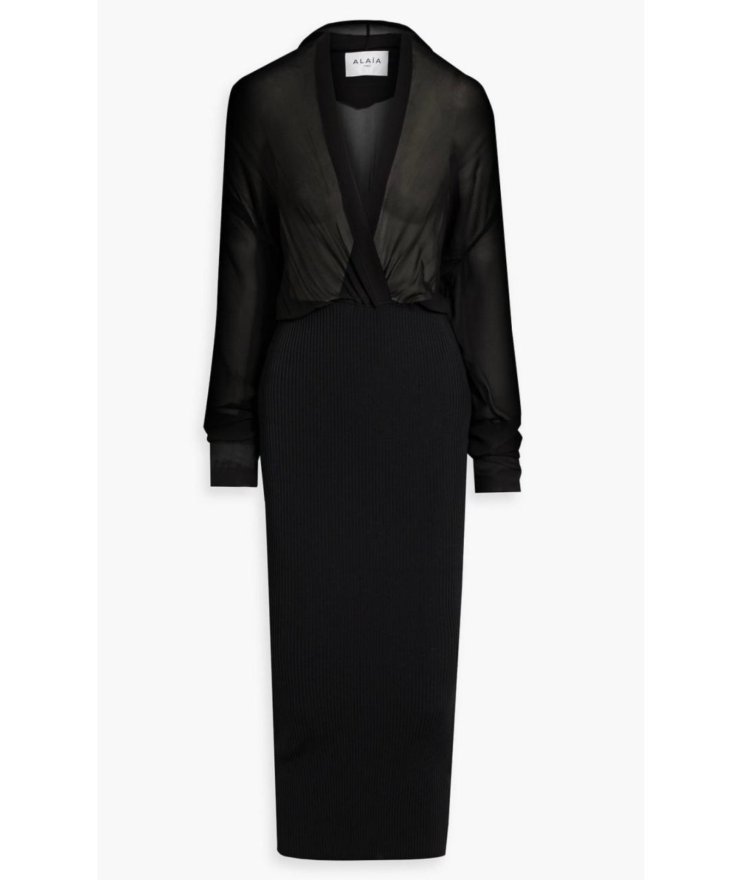 ALAIA Черное шелковое вечернее платье, фото 10