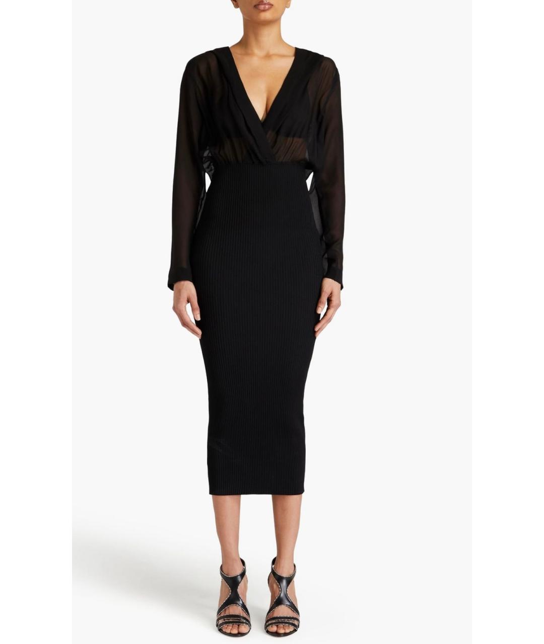 ALAIA Черное шелковое вечернее платье, фото 9