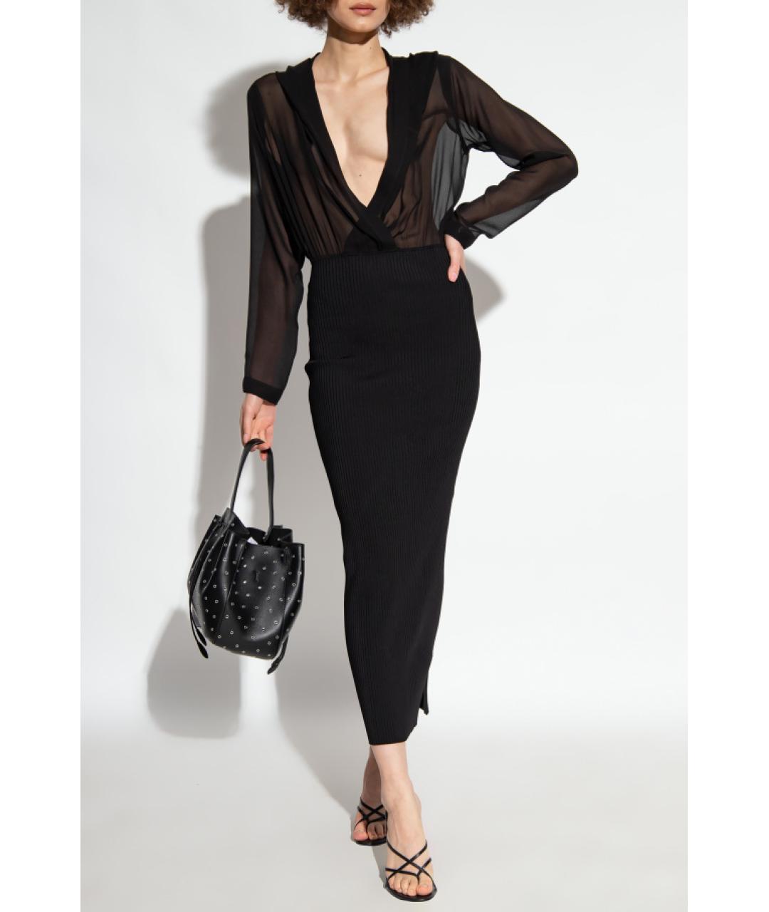 ALAIA Черное шелковое вечернее платье, фото 7