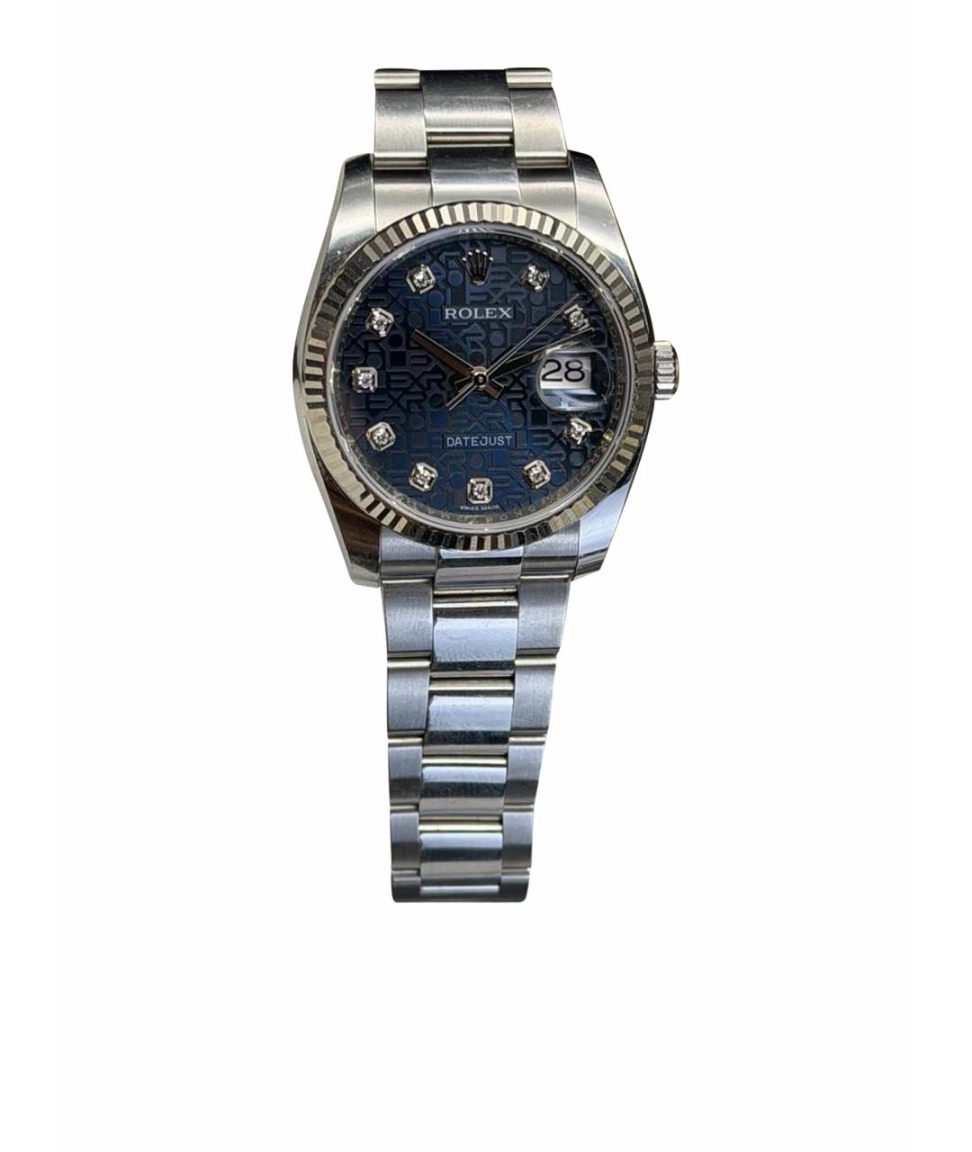 ROLEX Темно-синие металлические часы, фото 1