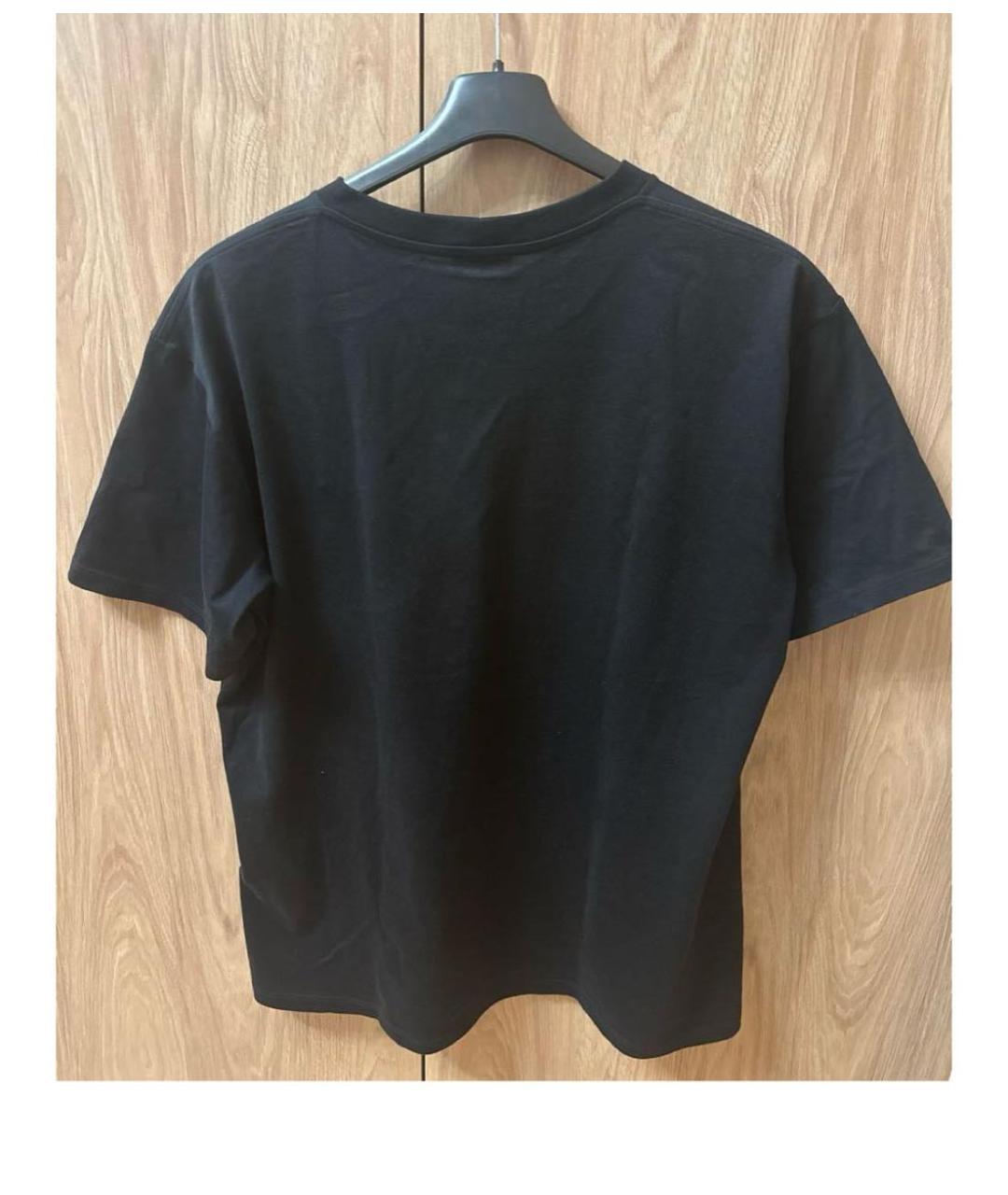 CELINE Черная хлопковая футболка, фото 3