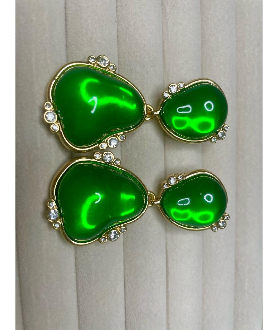 KENNETH JAY LANE Зеленые клипсы, фото 5