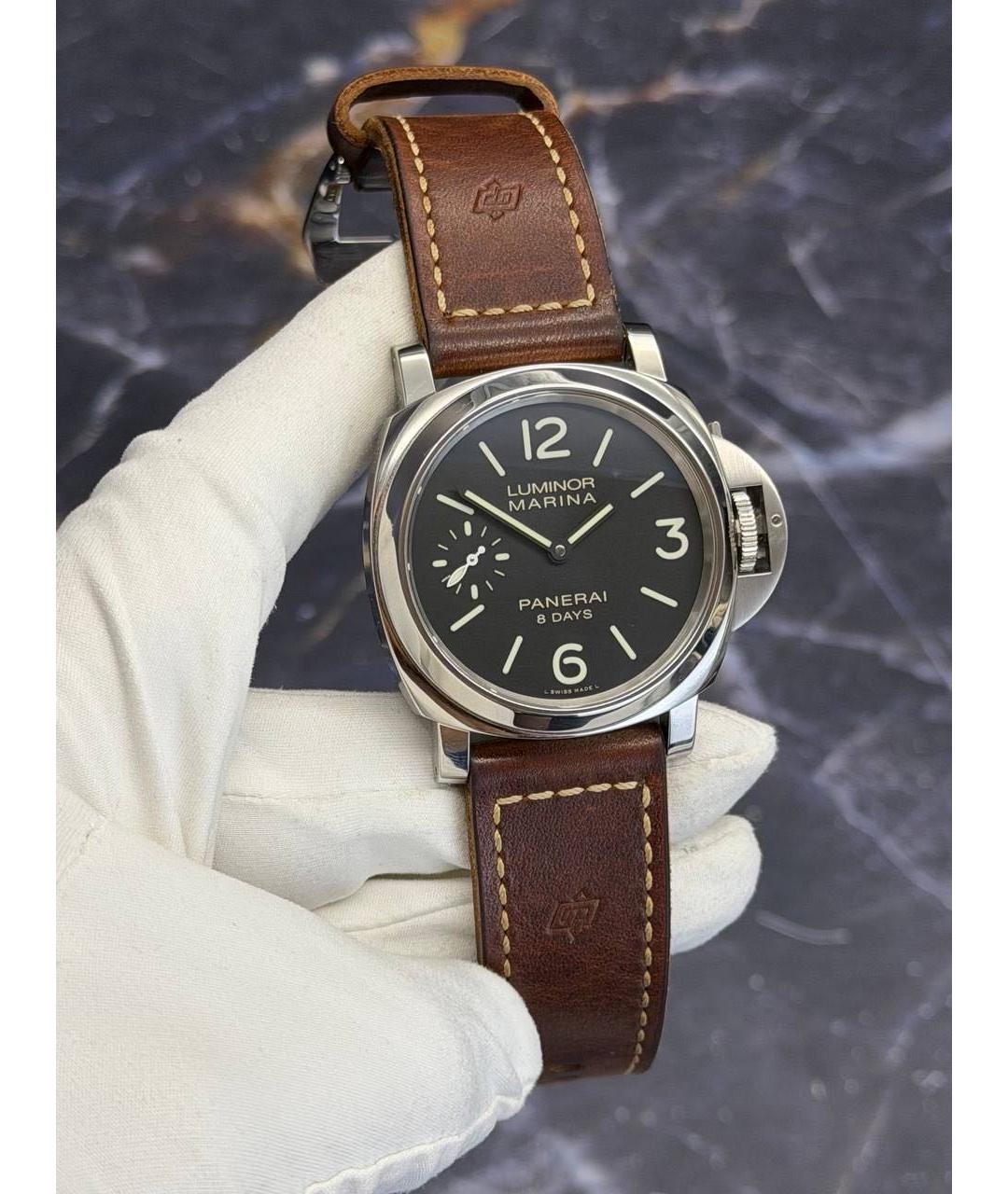 PANERAI Черные стальные часы, фото 2