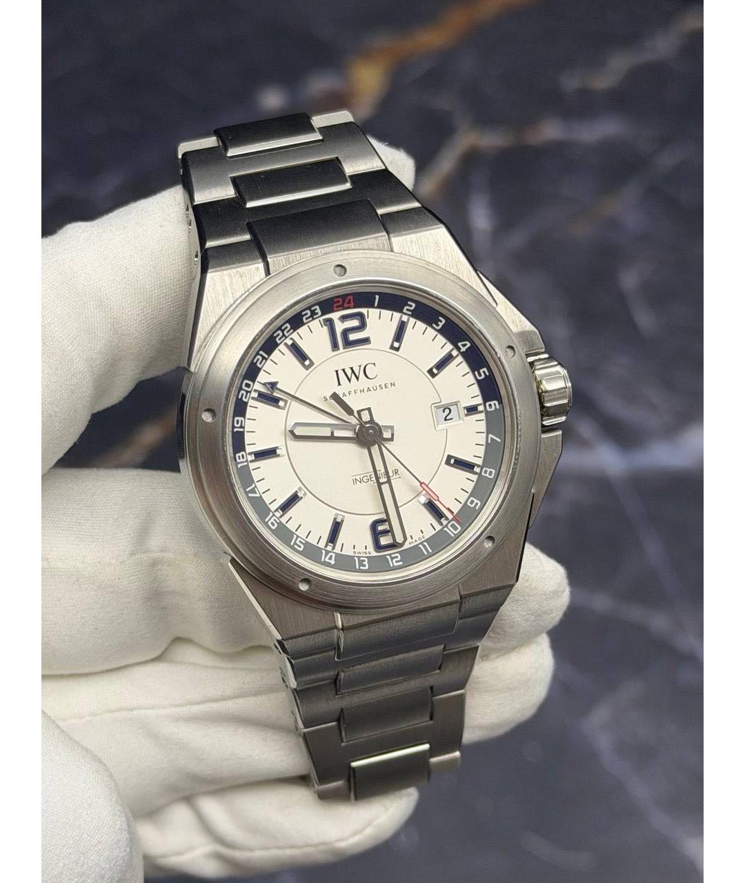 IWC Серебряные стальные часы, фото 2