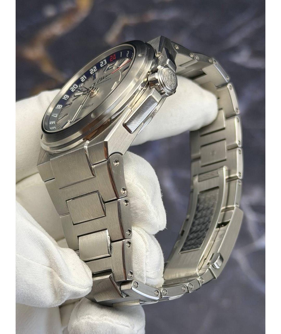 IWC Серебряные стальные часы, фото 5