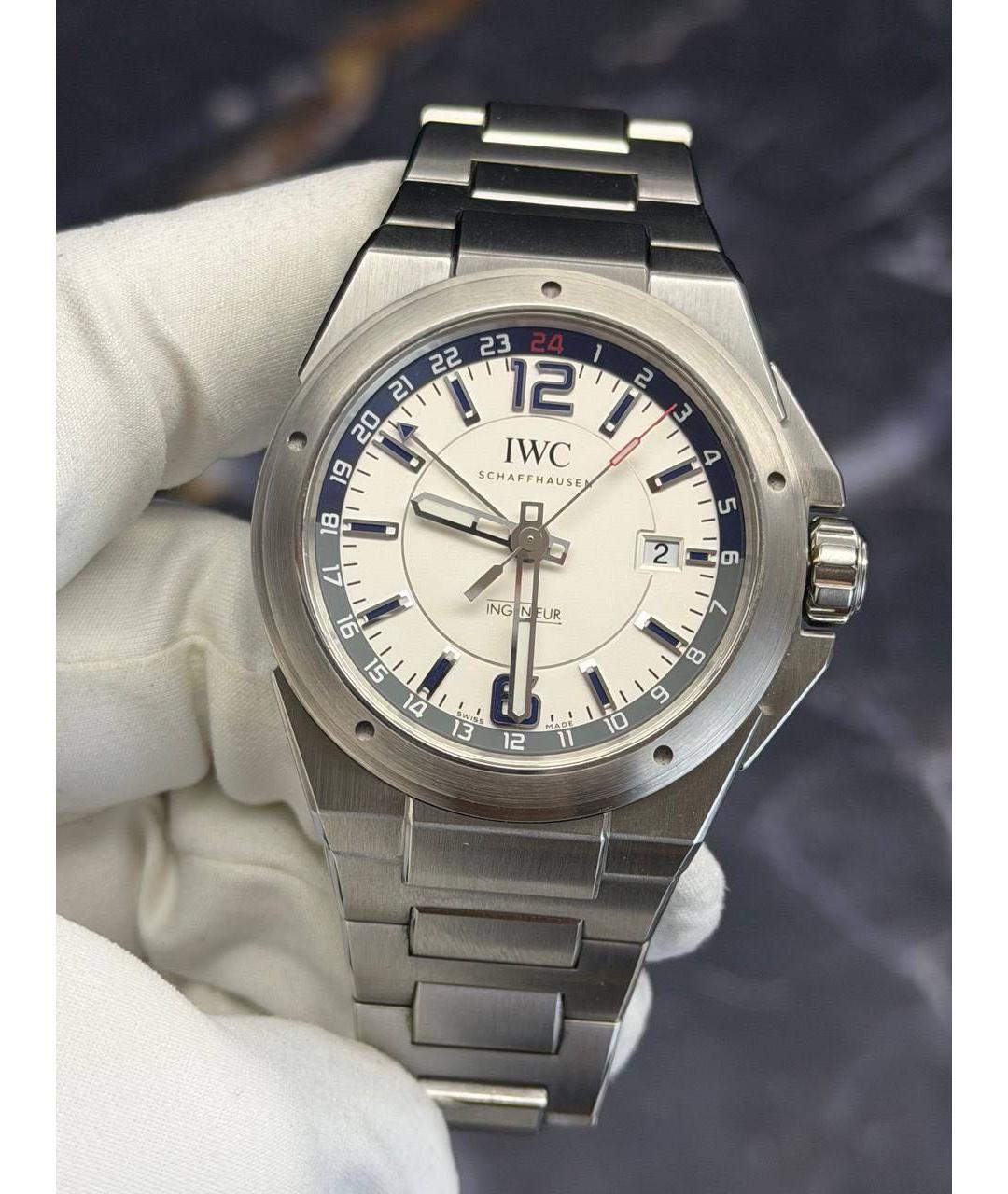 IWC Серебряные стальные часы, фото 7