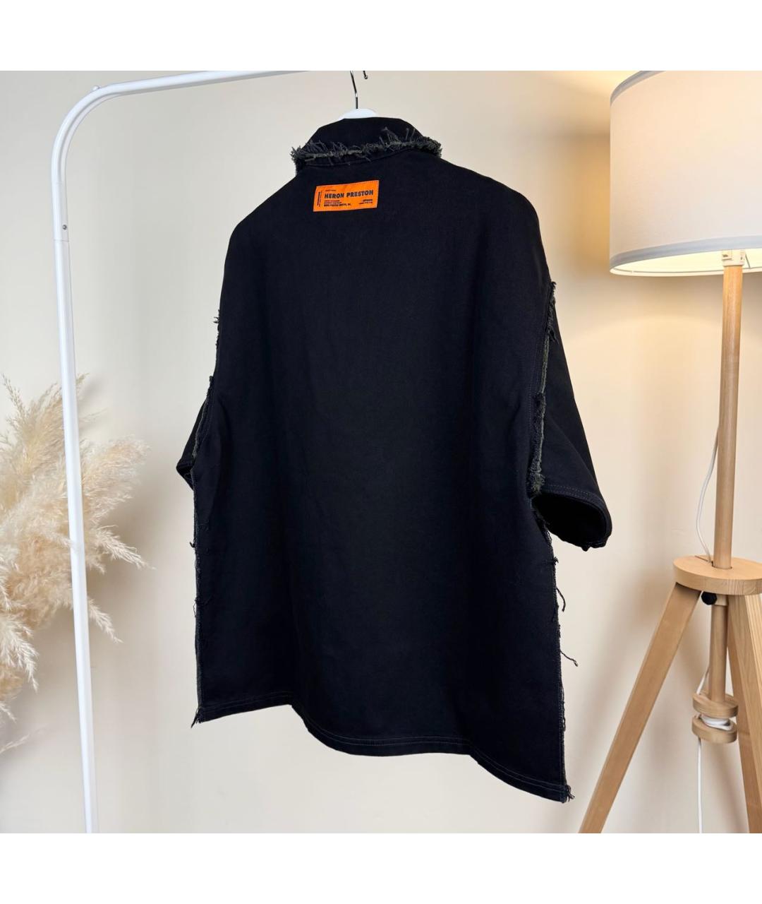 HERON PRESTON Черное поло с коротким рукавом, фото 3