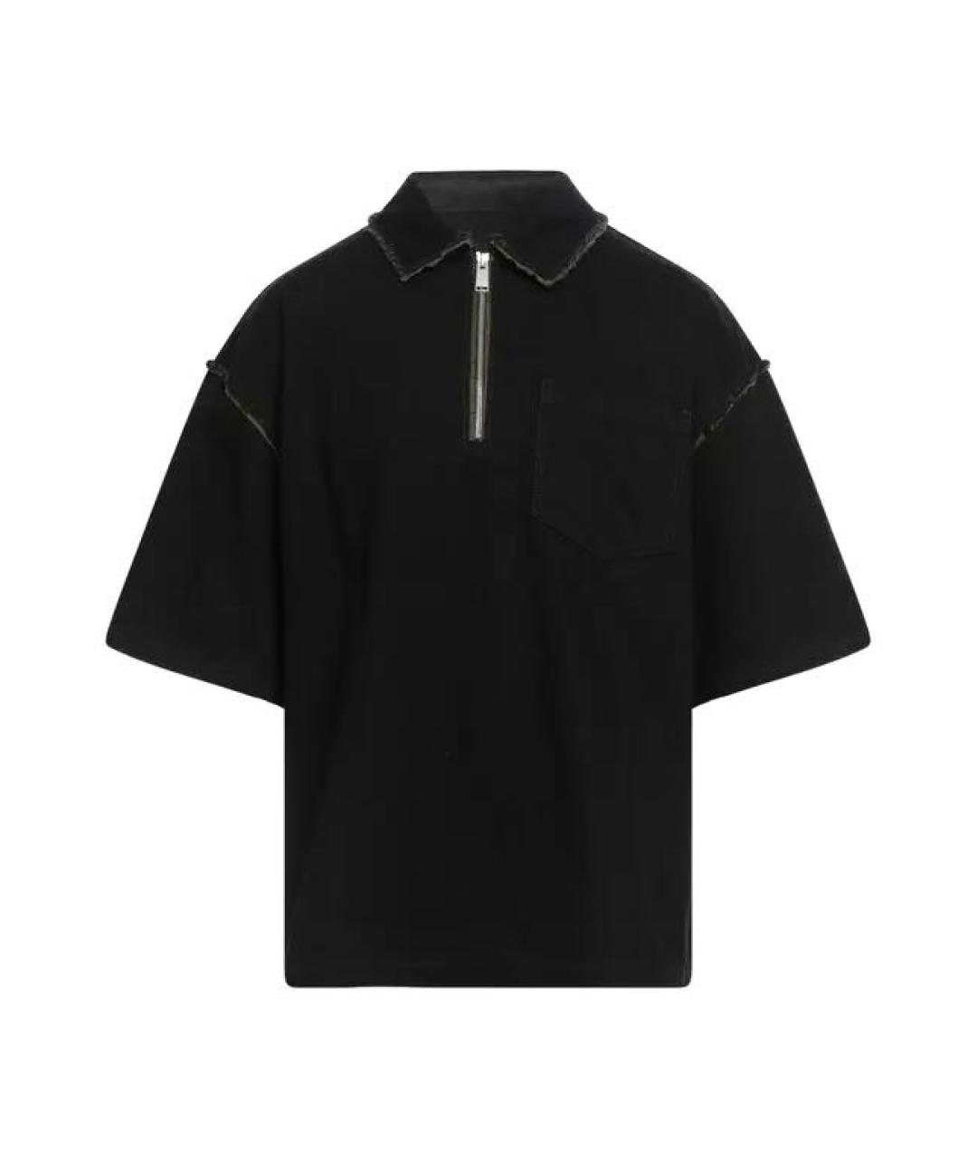 HERON PRESTON Черное поло с коротким рукавом, фото 1