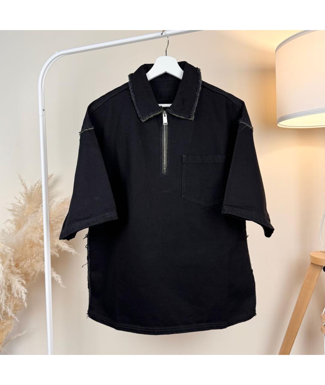 HERON PRESTON Черное поло с коротким рукавом, фото 2