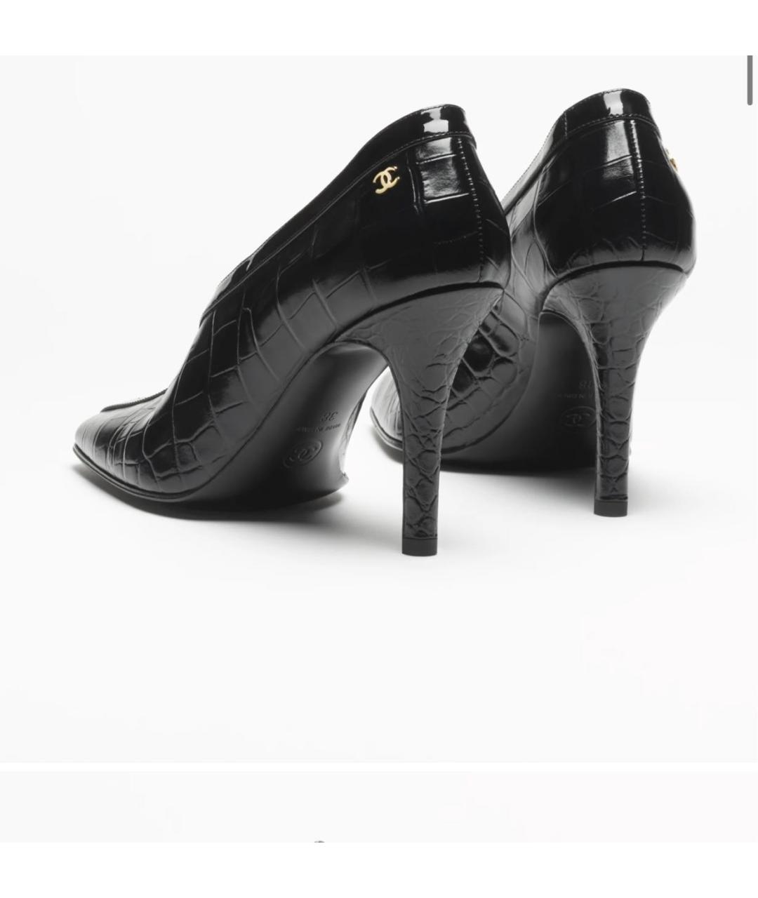CHANEL Черные туфли из лакированной кожи, фото 3