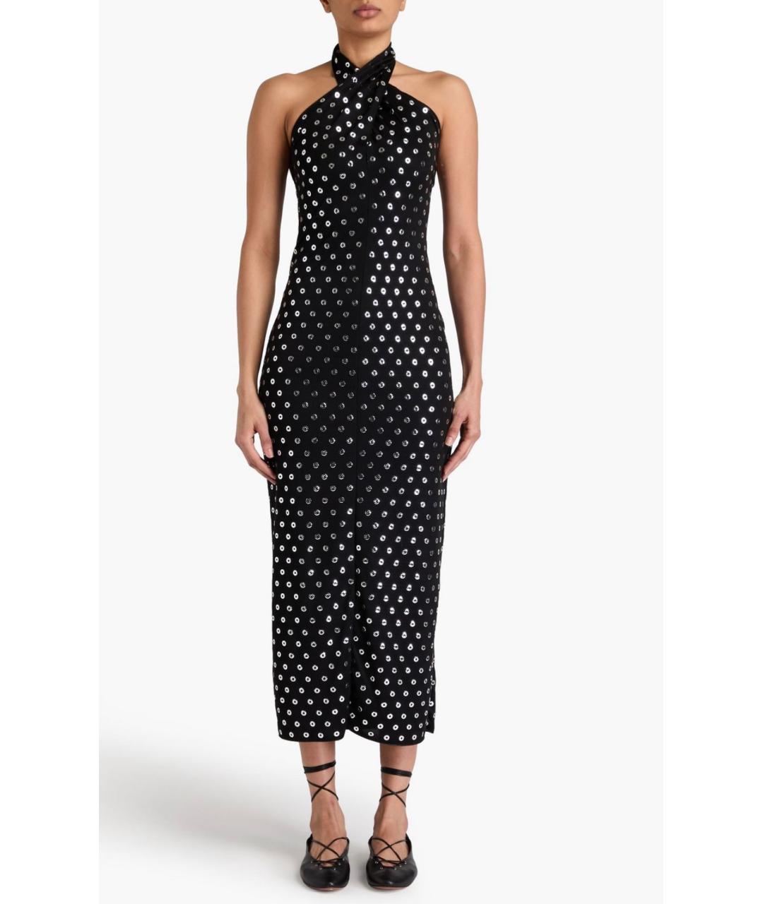 ALAIA Черное вискозное вечернее платье, фото 7