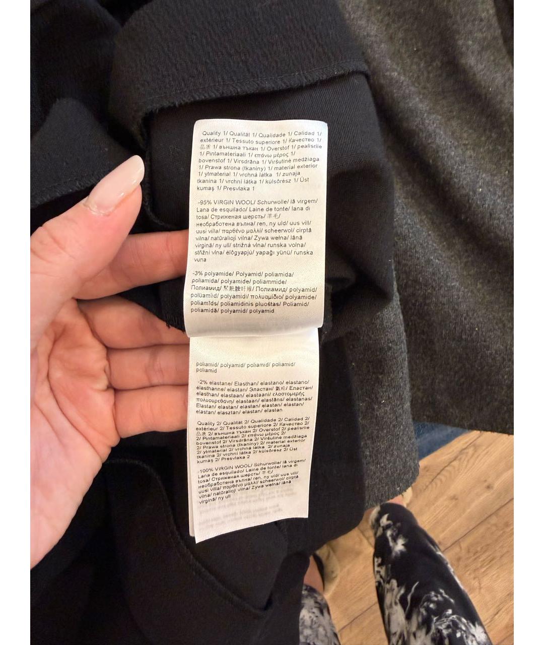 ESCADA Черное шерстяное повседневное платье, фото 4