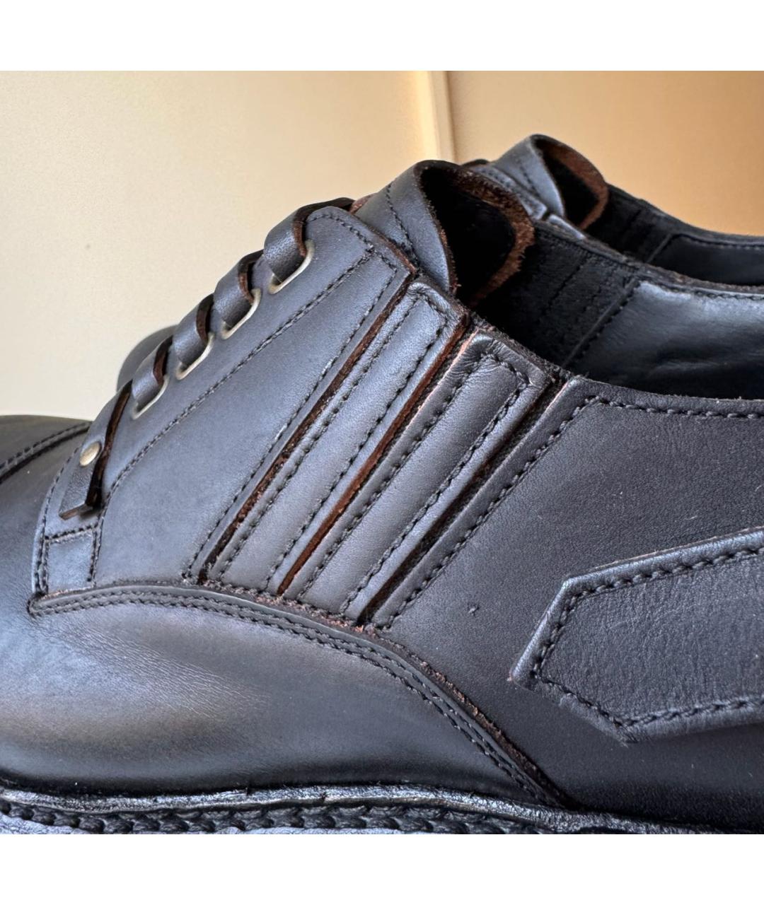 DOLCE&GABBANA Черные кожаные низкие ботинки, фото 5