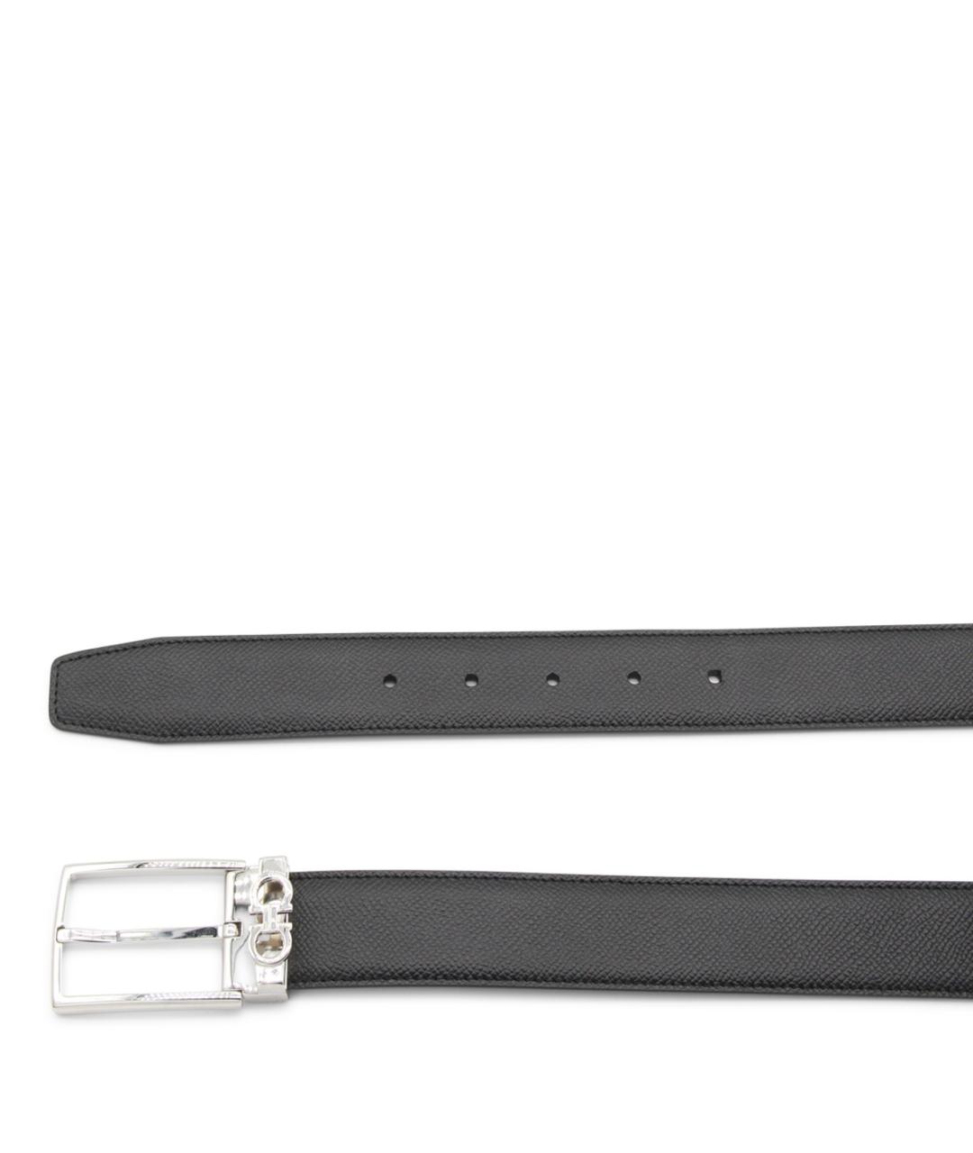 FERRAGAMO Черный кожаный ремень, фото 2