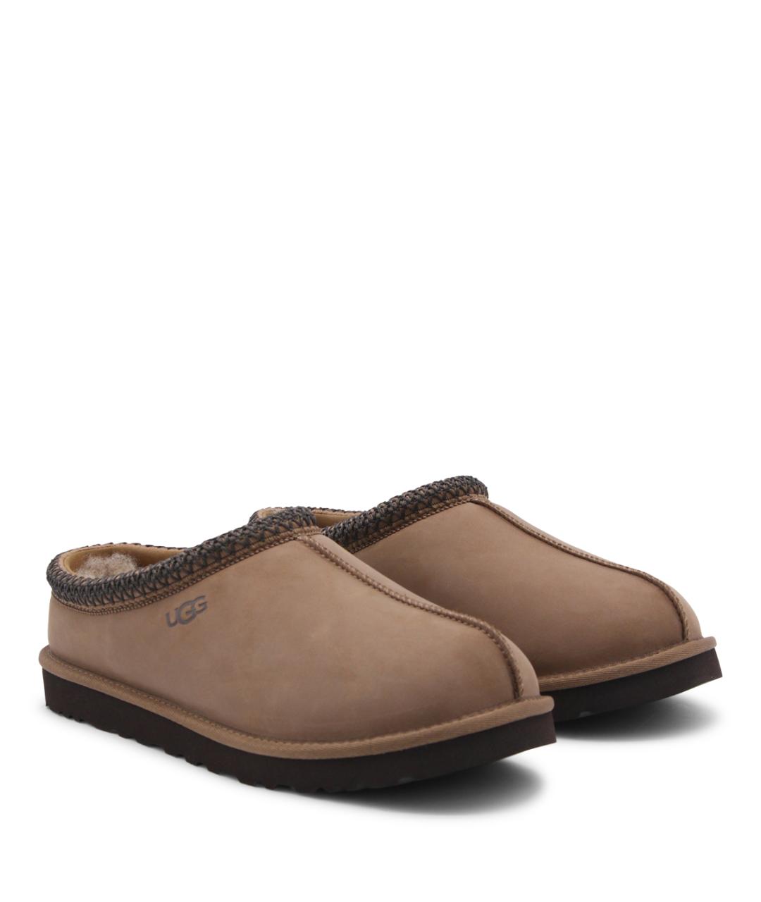 UGG AUSTRALIA Коричневые кожаные низкие ботинки, фото 2