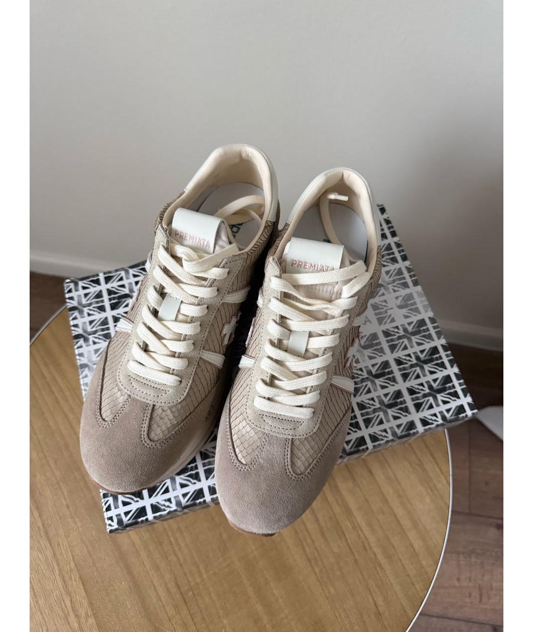 PREMIATA Розовые замшевые кроссовки, фото 2