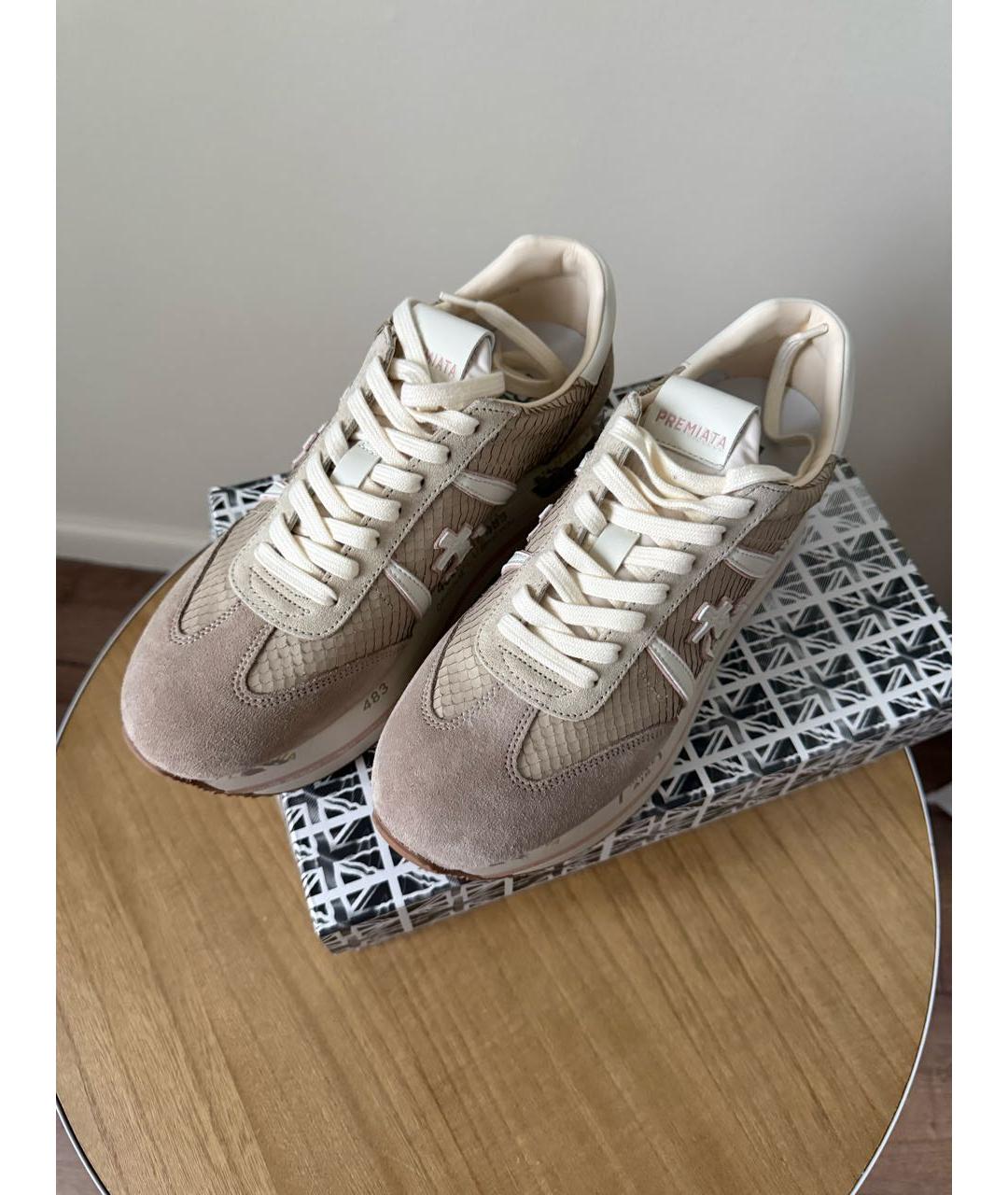 PREMIATA Розовые замшевые кроссовки, фото 3