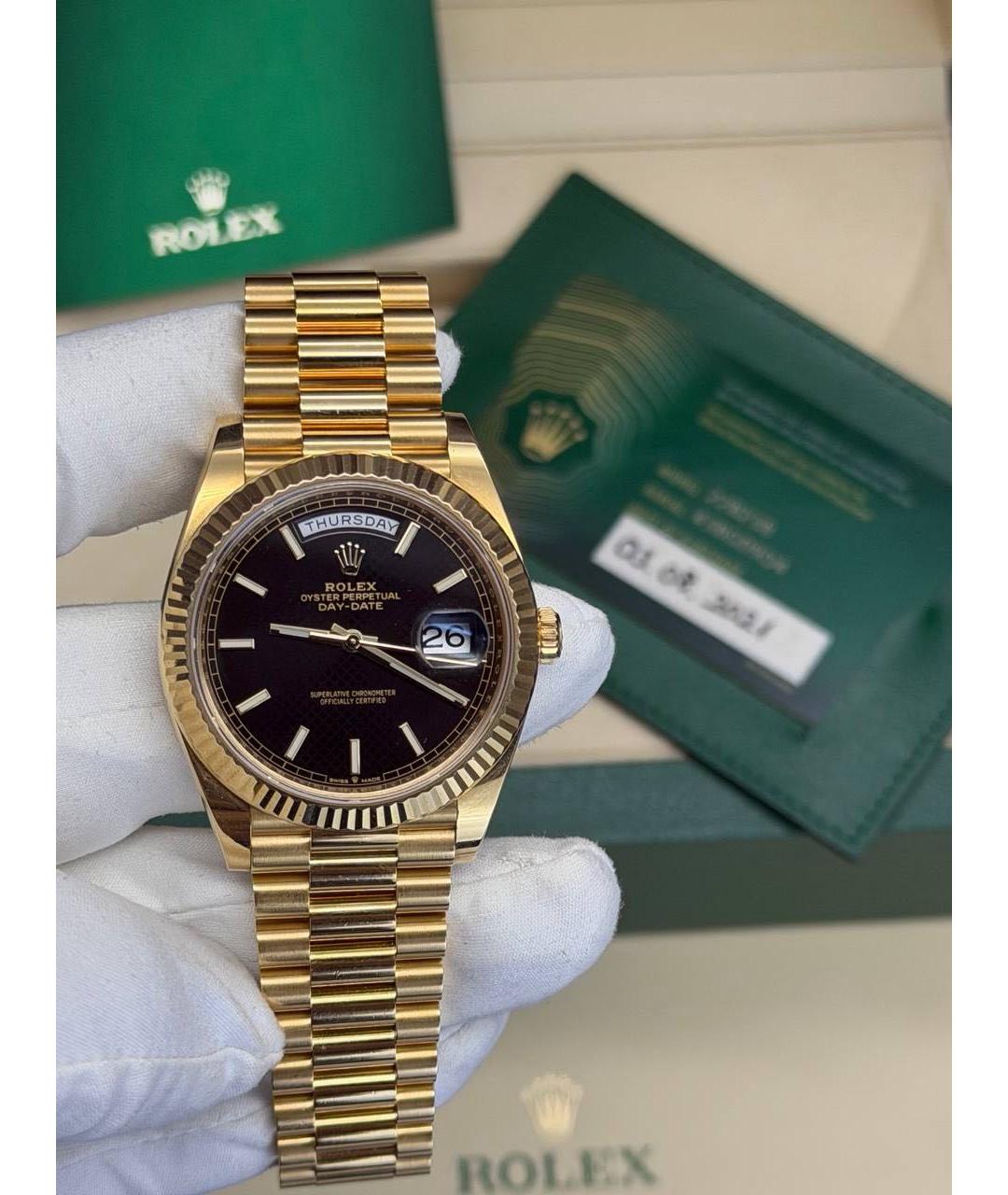 ROLEX Золотые часы из желтого золота, фото 5