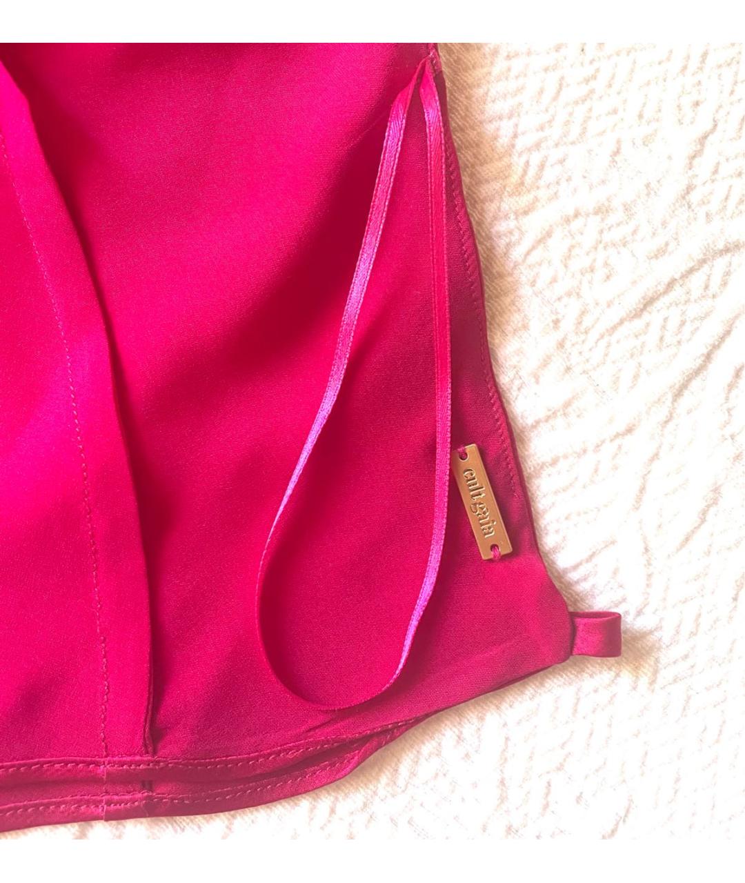 CULT GAIA Фуксия шелковая майка, фото 4