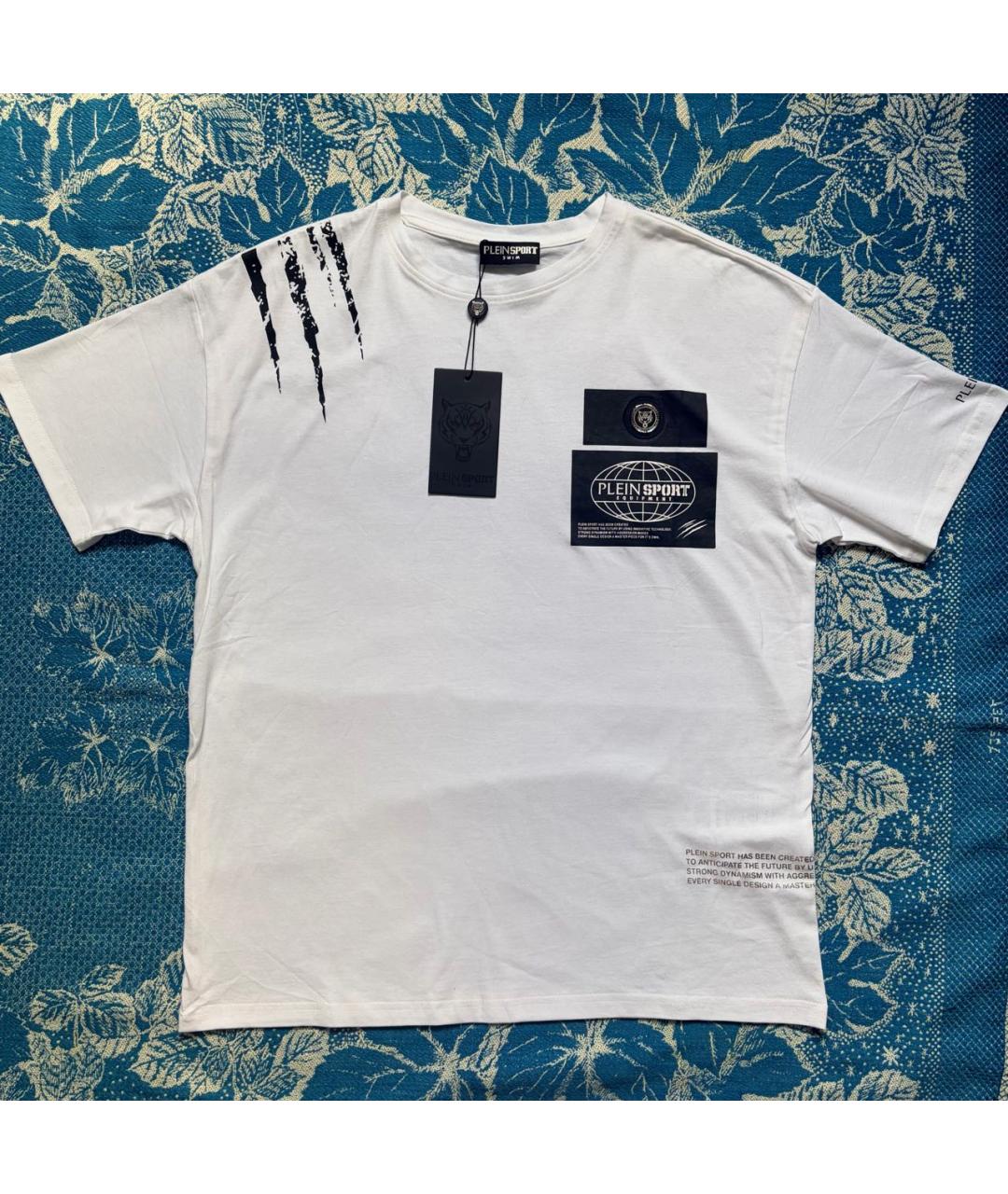 PLEIN SPORT Белая хлопковая футболка, фото 2