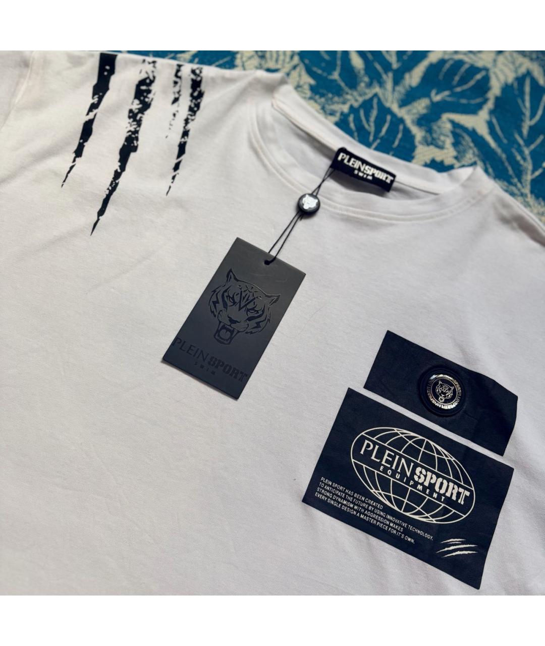 PLEIN SPORT Белая хлопковая футболка, фото 5