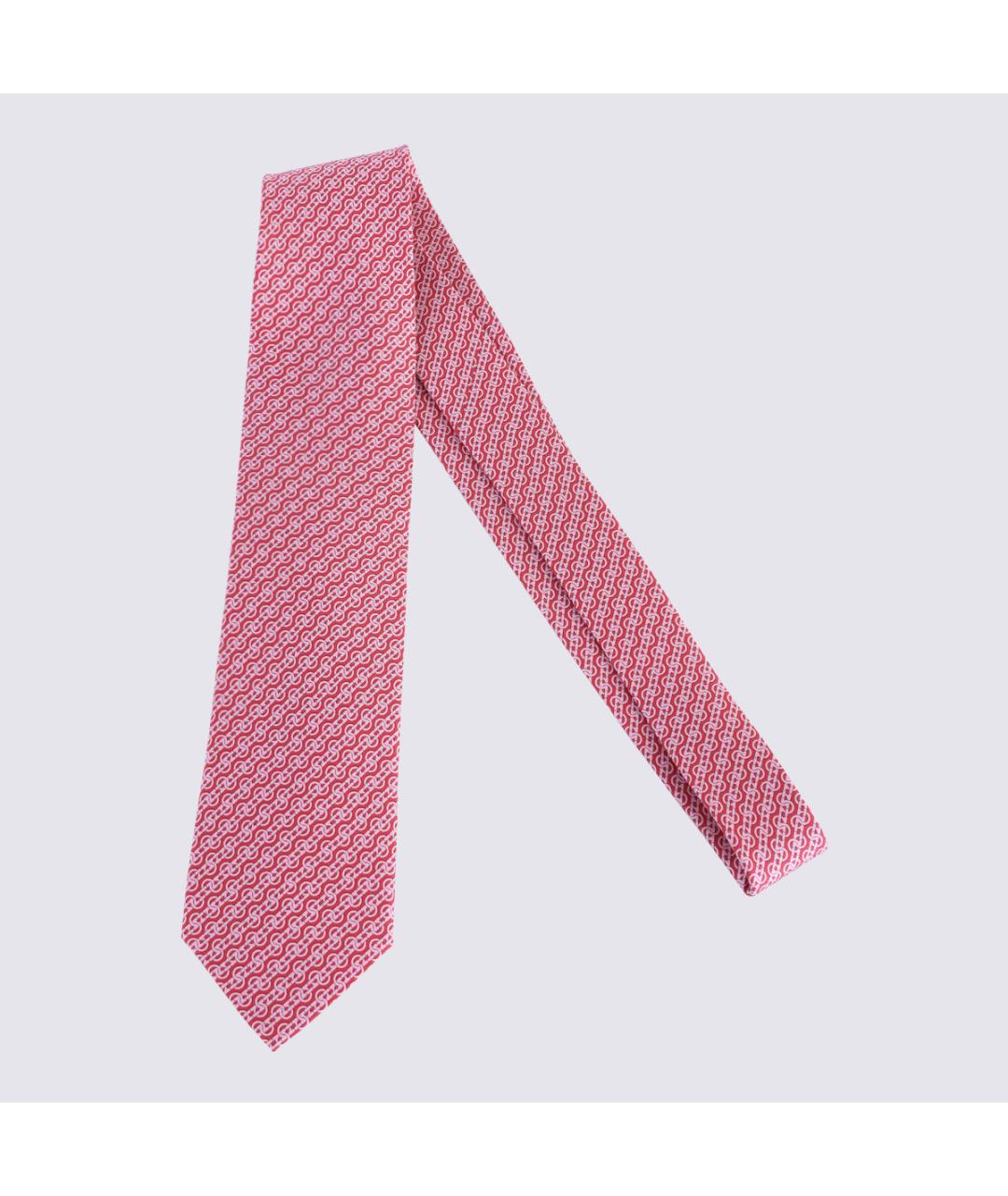 FERRAGAMO Красный шелковый галстук, фото 2