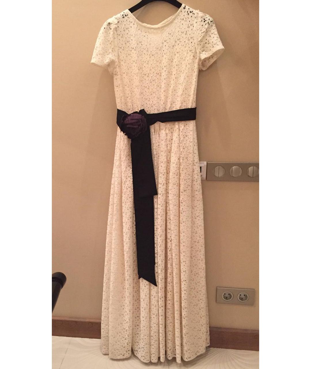 LANVIN Белое вискозное коктейльное платье, фото 2