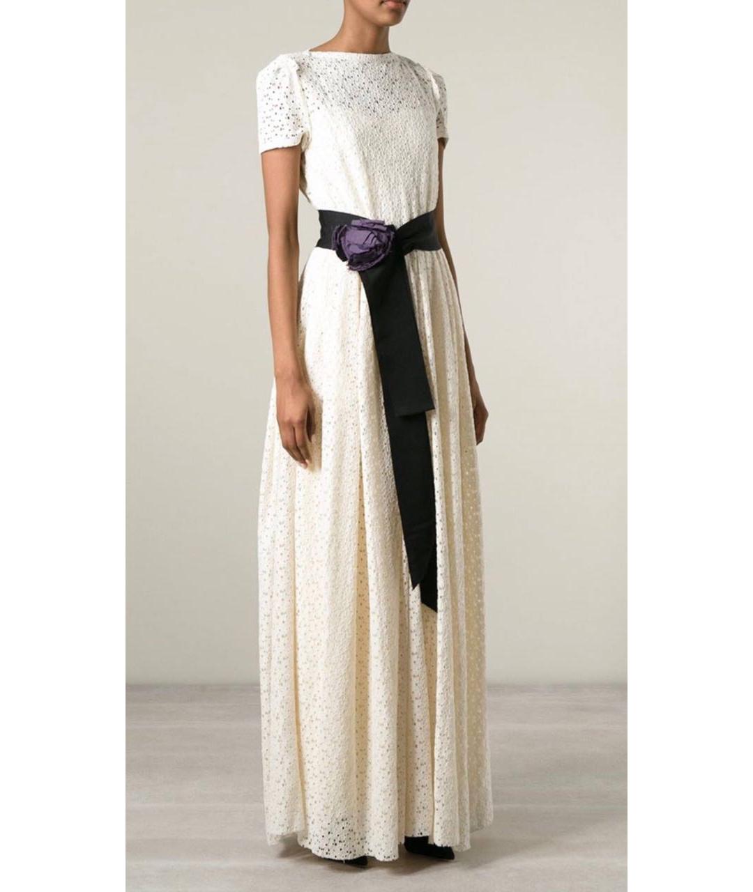 LANVIN Белое вискозное коктейльное платье, фото 3