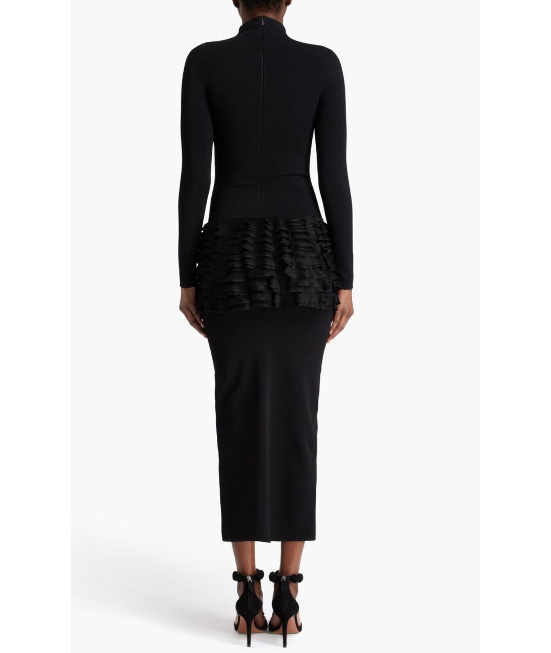 ALAIA Черное вискозное коктейльное платье, фото 3