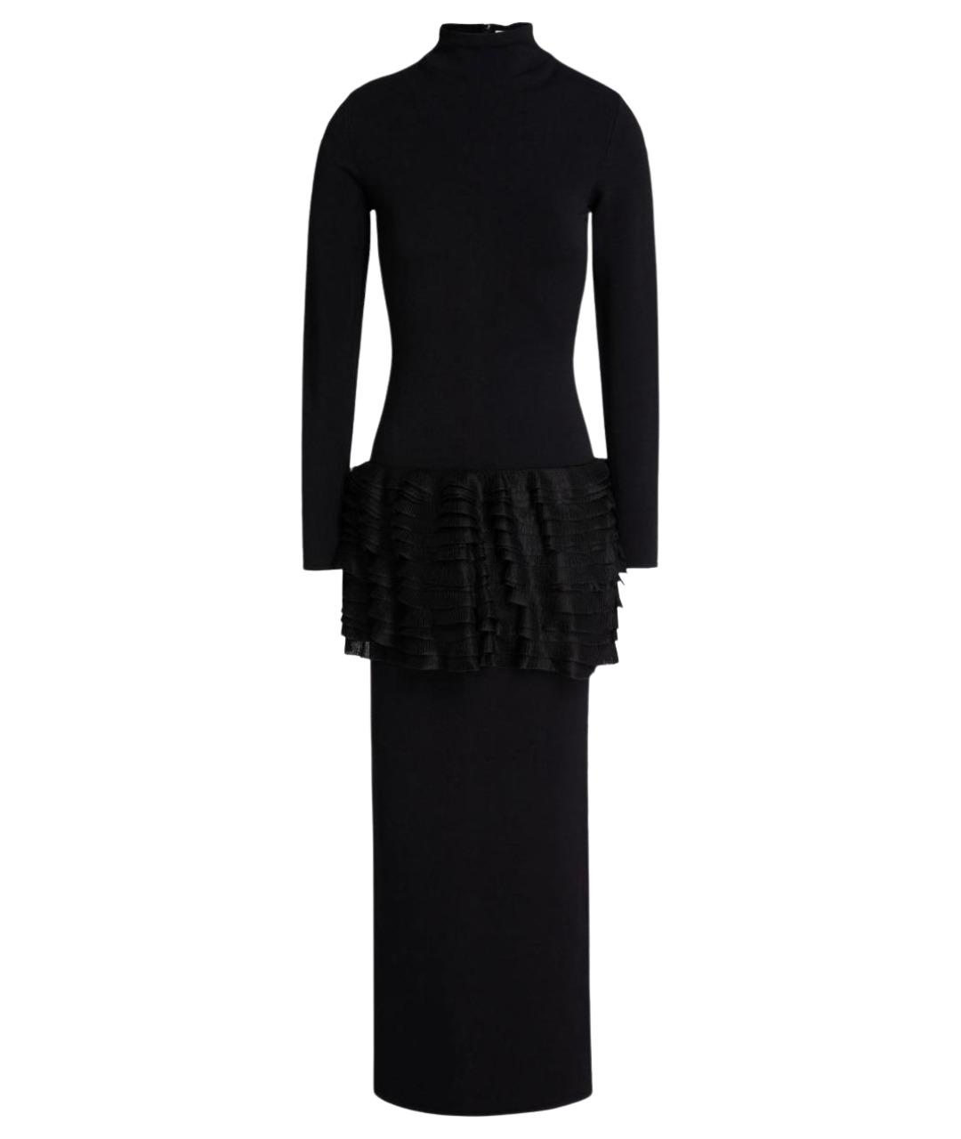 ALAIA Черное вискозное коктейльное платье, фото 1