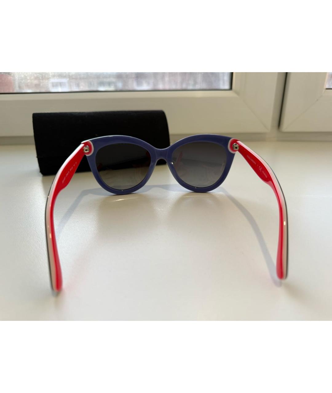 DOLCE&GABBANA Черные пластиковые солнцезащитные очки, фото 2