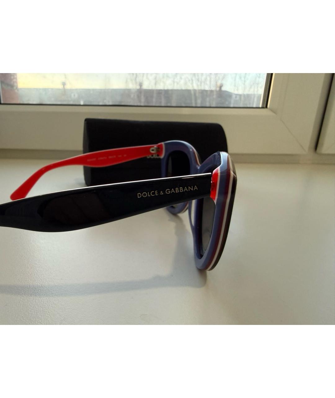 DOLCE&GABBANA Черные пластиковые солнцезащитные очки, фото 3